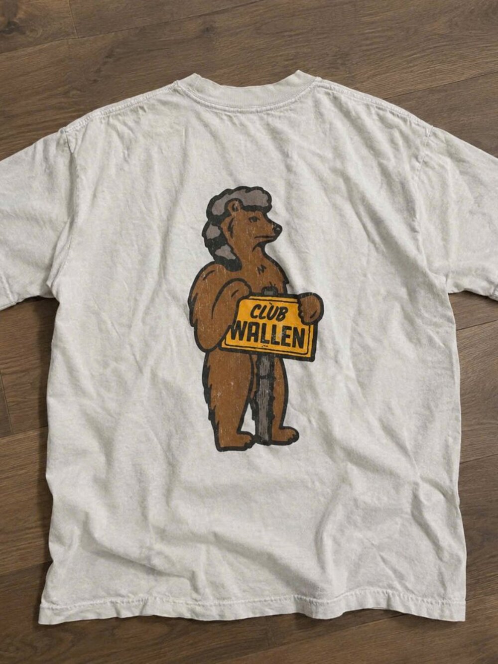 Morgan Wallen Club Wallen Graphic Tee Vintage White T-Shirt